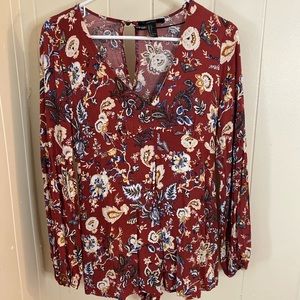Floral long sleeve romper
